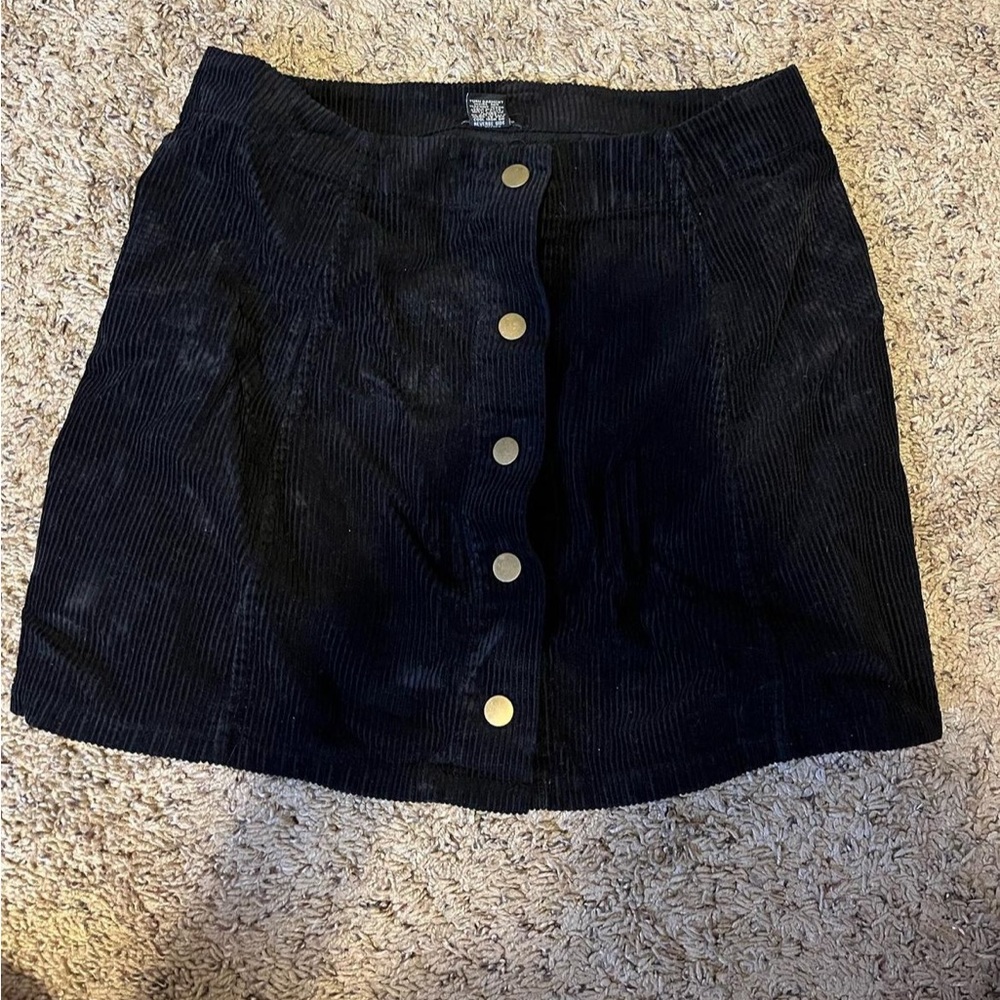 Black mini skirt